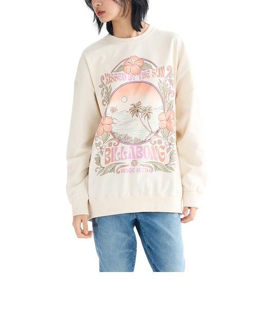 【OUTLET】BILLABONG レディース GRAPHIC LIGHT SWEAT CREW トレーナー 【2025年春夏モデル】