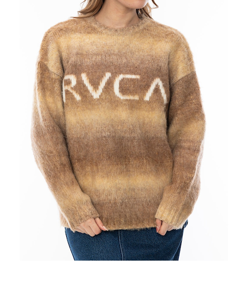 【RVCA ルーカ公式通販】ルーカ （RVCA）【OUTLET】RVCA レディース BIG RVCA KNIT セーター BES0 【2024年秋冬モデル】