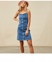 【ROXY ロキシー 公式通販】ロキシー（ROXY）【OUTLET】【直営店限定】Roxy SOME DANCEデニムワンピース