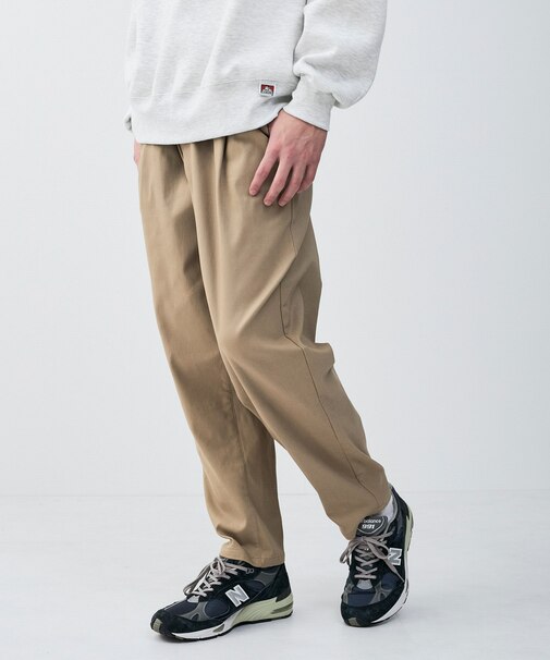 j.n.r.d/静電防止機能付き裏起毛タックテーパードパンツ