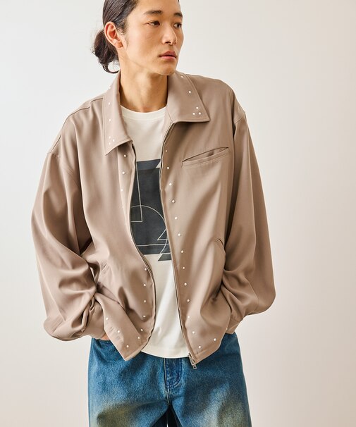 ラインドッツZIPブルゾン