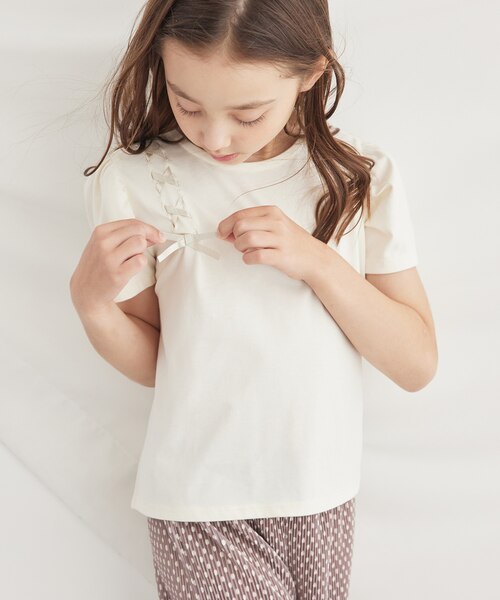 KIDS】タックスリーブレースアップTシャツ/冷感・WEB限定サイズ