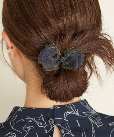 オーガンジーラメリボンポニー