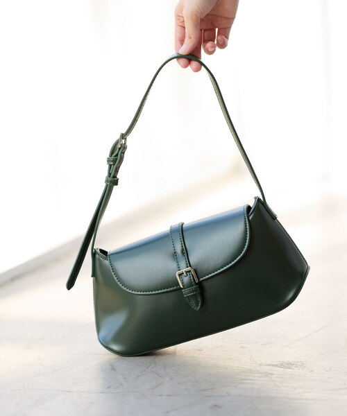 一部店舗限定:ダークグリーン】スリムベルトワンショルダーバッグ