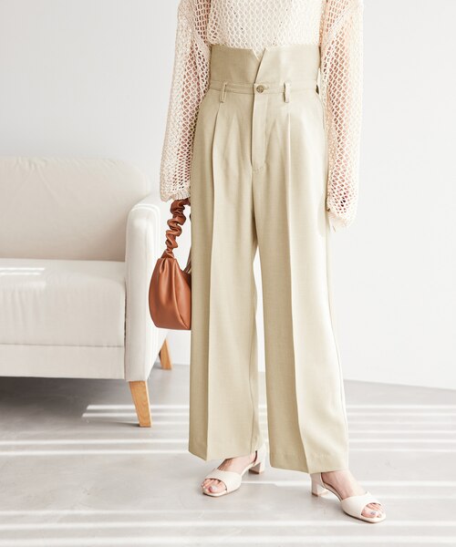 ご好評につき新色追加決定！】リネン混シャンブレーパンツ