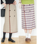 チェック＆無地リバーシブルスカート
