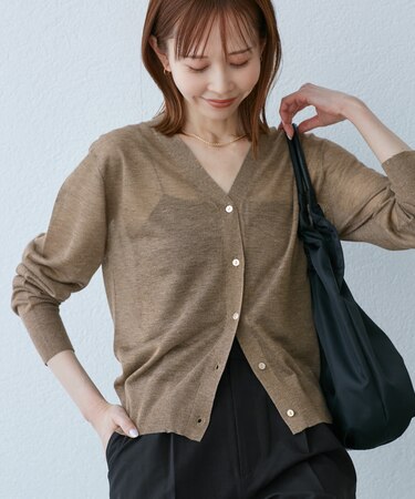 LEVITAシアーニットカーディガン