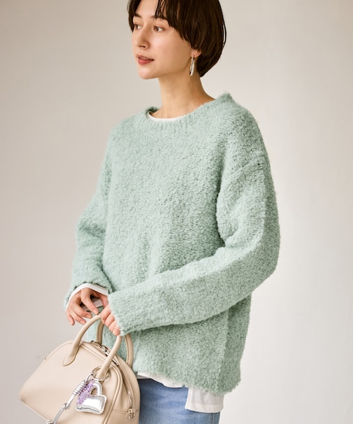 ブークレカラーニット