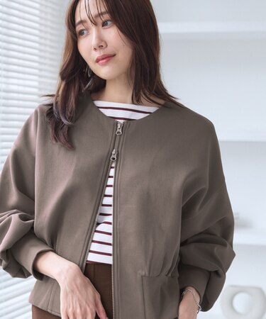W-ZIPドルマンカットカーディガン