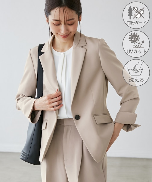 360°ウルトラストレッチ テーラードジャケット/ UVカット・花粉ガード・セットアップ対応