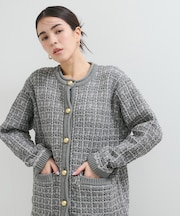 ツイードニットカーディガン