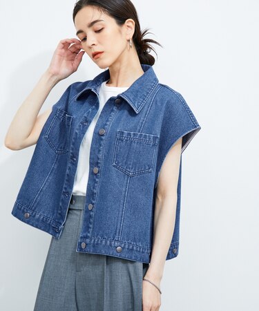 【セットアップ対応】デニムベスト