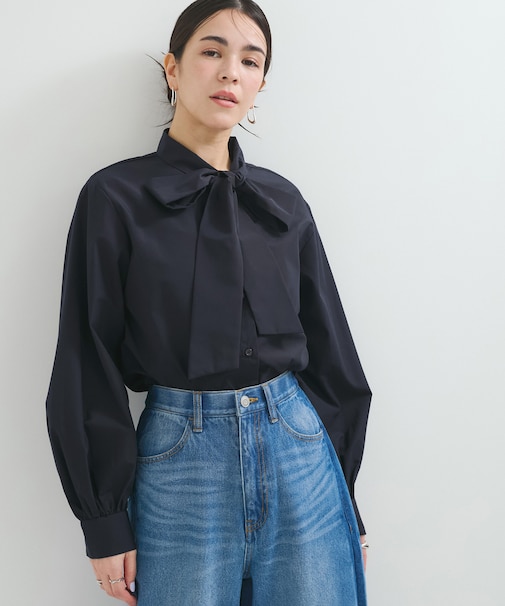 TCクリアブロードボウタイブラウス