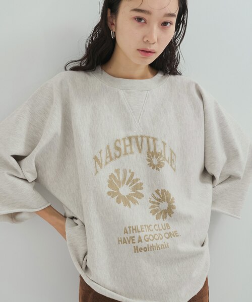 Healthknit/ヘルスニット】Logo Print Sweat｜アダムエロペの