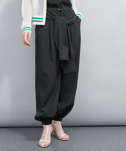 【新品未使用】アダムエロペ　ジャンプスーツ　メンズ アダム エ ロペ ADAM ET ROPE' ストライプオープンカラー