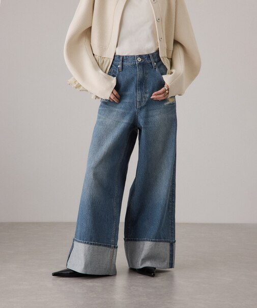 ターンナップアジャストデニム