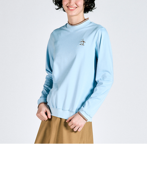 『STANDARD COLLECTION』SUNSCREEN4口ポンチ長袖モックネックシャツ