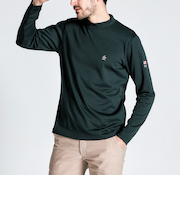 『SEASON COLLECTION』HEATNAVIボーダーモックネック長袖シャツ