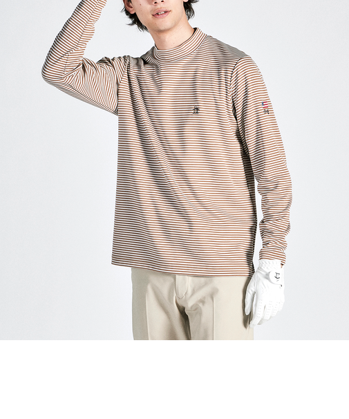 『SEASON COLLECTION』HEATNAVIボーダーモックネック長袖シャツ