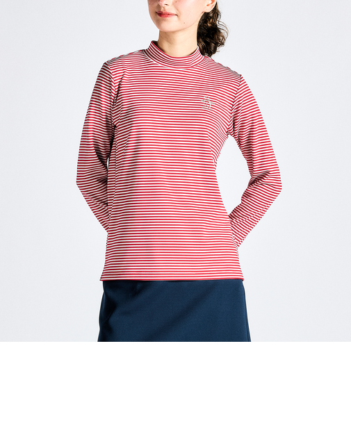 『SEASON COLLECTION』HEAT NAVIボーダーモックネック長袖シャツ