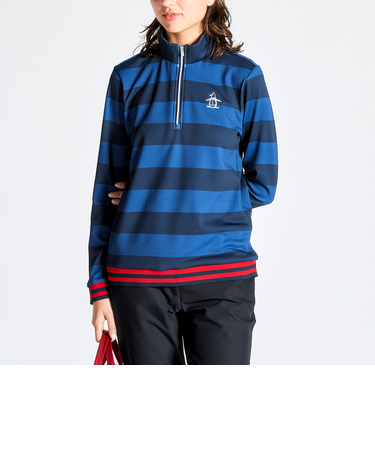 『SEASON COLLECTION』HEAT NAVIボーダーハーフジップ長袖シャツ