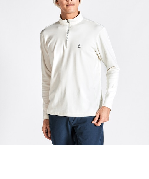 『SEASON COLLECTION』ストレッチ裏起毛ハーフジップ長袖シャツ