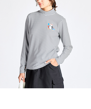 『ENVOY』HEAT NAVIボーダー　ペンギンアップリケハイネックシャツ