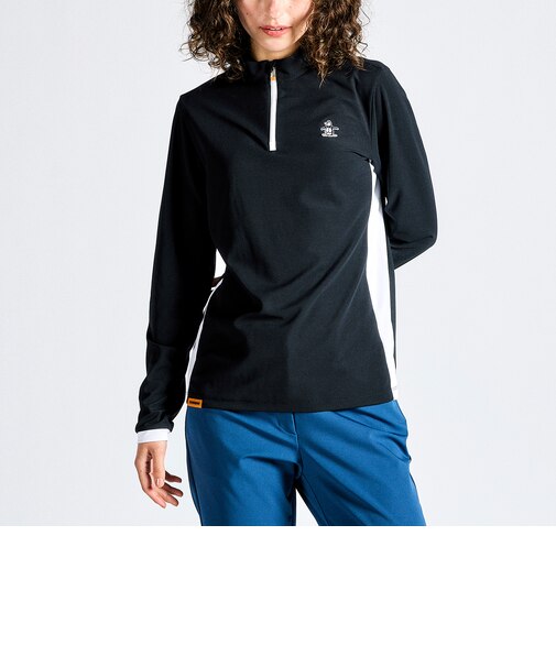 『ENVOY』SUNSCREEN裏鹿子ハーフジップシャツ