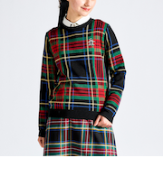 『SEASON COLLECTION』チェック柄クルーネックセーター
