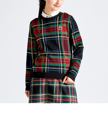 『SEASON COLLECTION』チェック柄クルーネックセーター