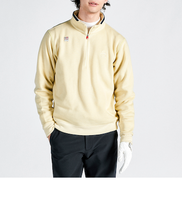 『SEASON COLLECTION』吸湿発熱裏起毛カットソーハーフジッププルオーバー