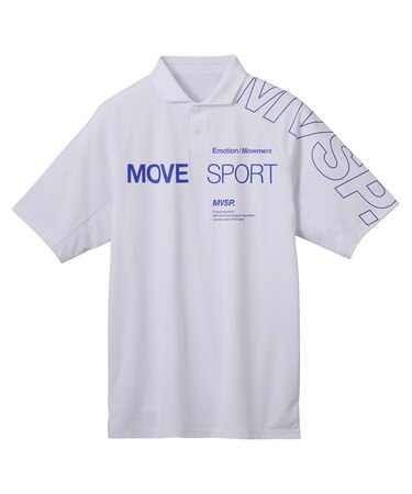 SUNSCREENミニ鹿の子 ラグランスリーブポロシャツ