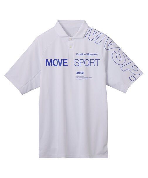 SUNSCREENミニ鹿の子 ラグランスリーブポロシャツ