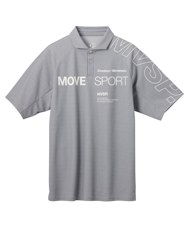 SUNSCREENミニ鹿の子 ラグランスリーブポロシャツ