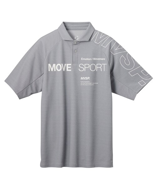 SUNSCREENミニ鹿の子 ラグランスリーブポロシャツ