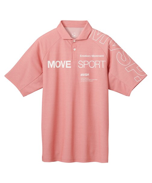 SUNSCREENミニ鹿の子 ラグランスリーブポロシャツ