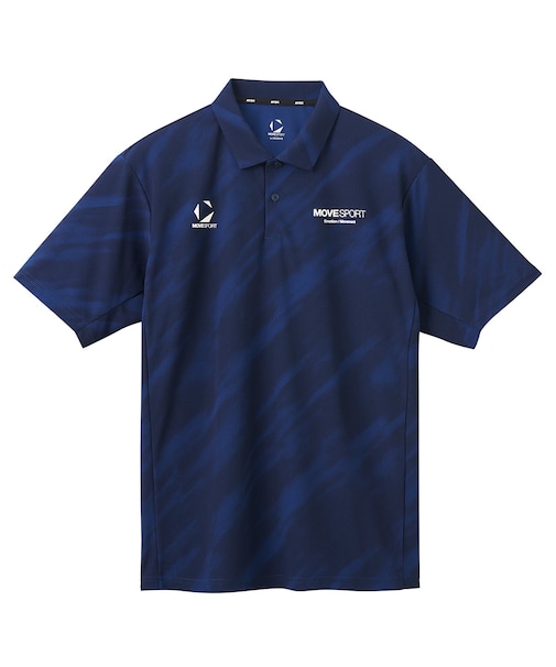 SUNSCREENミニ鹿の子 総柄グラフィックポロシャツ