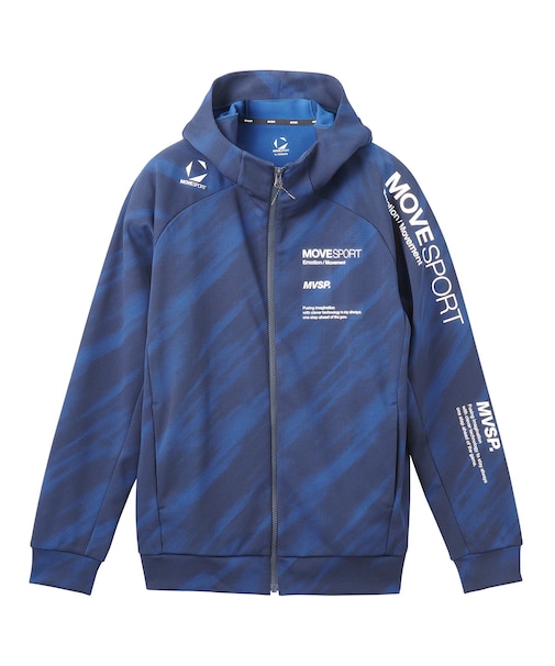 SUNSCREEN 総柄グラフィック ジャージフーディー