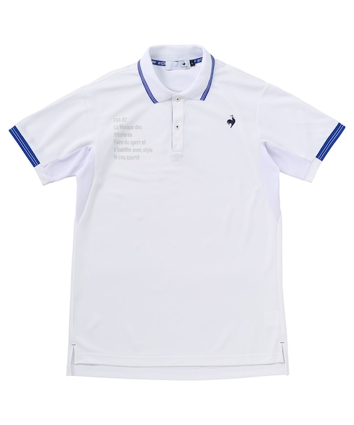 部分メッシュ　ベーシックデザイン半袖ポロシャツ