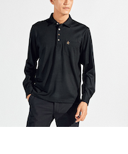 『STANDARD』ハイゲージウール長袖ポロシャツ