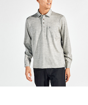 『STANDARD』ハイゲージウール長袖ポロシャツ