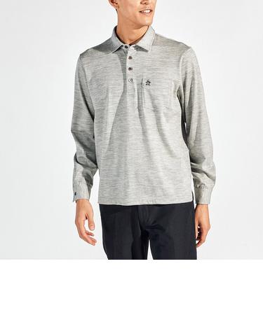 『STANDARD』ハイゲージウール長袖ポロシャツ