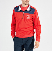 『SEASON』360°ストレッチハイブリットハーフジップスウェットシャツ