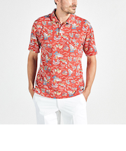 『SEASON』サンスクリーンフィラシスリゾート総柄プリント半袖ポロシャツ