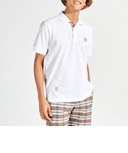 『SEASON』サンスクリーンハイゲージ鹿の子パッチワーク半袖ポロシャツ ※25FW戸籍変更