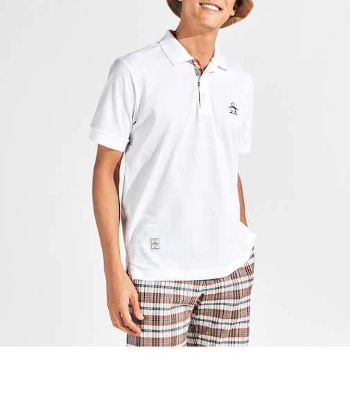 『SEASON』サンスクリーンハイゲージ鹿の子パッチワーク半袖ポロシャツ ※25FW戸籍変更