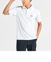 『SEASON』サンスクリーン鹿の子ワンポイント刺繍 半袖ポロシャツ