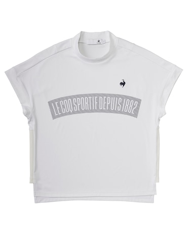 （ワイドシルエット）モックネック半袖シャツ