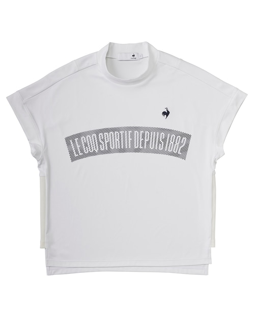 （ワイドシルエット）モックネック半袖シャツ