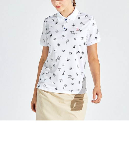 『SEASON COLLECTION』SUNSCREEN ワッフルリゾートプリント半袖シャツ